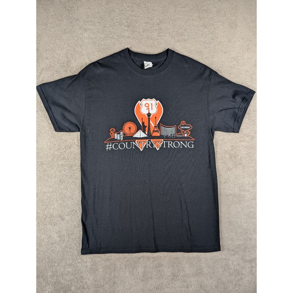 Mens‎ Las Vegas Country Strong Black Short Sleeve T-Shirt Size M
